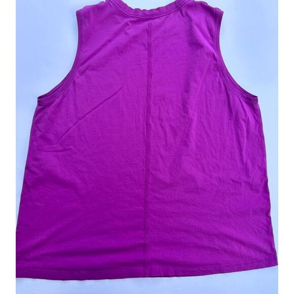 Lululemon All Yours Boyfriend Tank Vivid Plum Size 18 Cotton Muscle Tank Loose - Picture 4 of 5